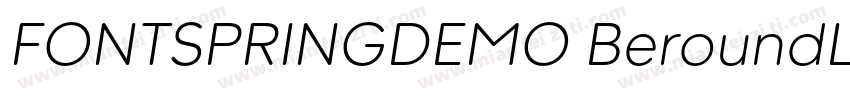 FONTSPRINGDEMO BeroundLightRegular 字体转换